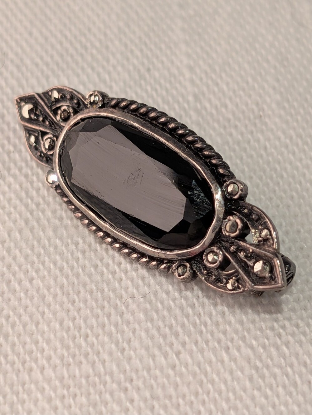 Onyx Brooch